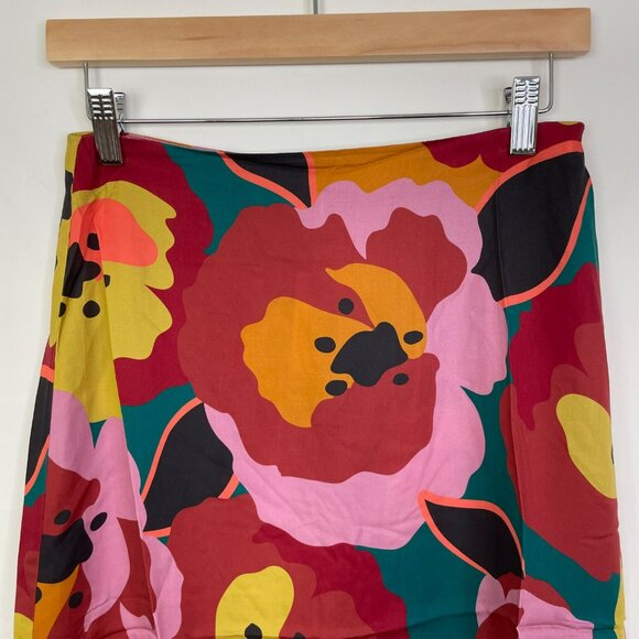 NWT Marine Layer Ryan Slip Midi Skirt Exploded Floral Size 2 Work Colorful - Picture 8 of 10